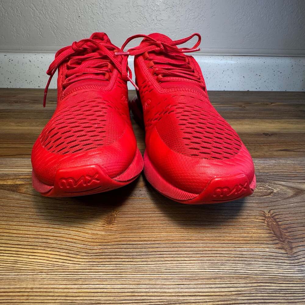 Nike Air Max 270 Triple Red Sneakers Size 11 - Picture 4 of 9